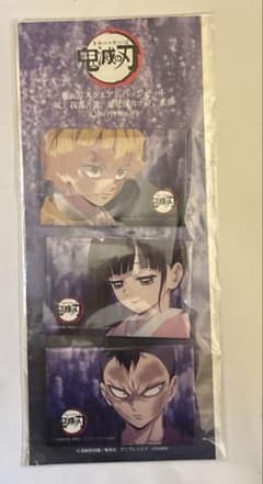 鬼滅の刃 場面写スクエア缶バッチセット 栗花落カナヲ 我妻善逸 玄弥