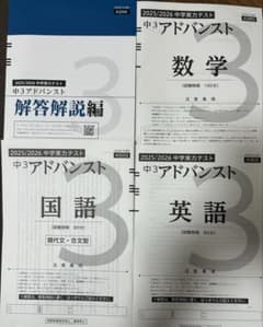 中3アドバンスト 模試 2025年度(2026年1月実施)最新版 - メルカリ