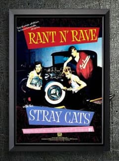 ストレイ・キャッツ【A4サイズ写真ポスターフレーム付き2点セット