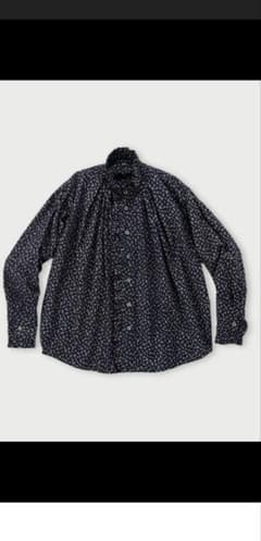 45R 雲間草プリントのフリルブラウス インディゴ／サイズ2 - メルカリ