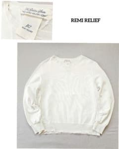 REMI RELIEF レミレリーフ 両V ガゼット ダメージ加工 スウェット