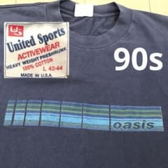 021 オアシス oasis 90年代ヴィンテージTシャツ ネイビー - メルカリ