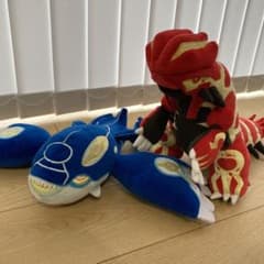 ポケモン ゲンシカイオーガ ゲンシグラードン ぬいぐるみ 美品 - メルカリ