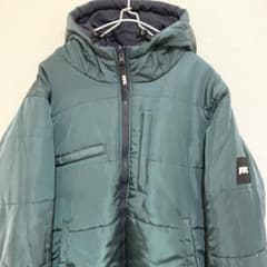 FTC リバーシブル ダークグリーン ダウンジャケット フード付き 野村