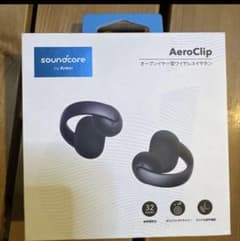 soundcore オープンイヤー型ワイヤレスイヤホン aeroclip 黒 - メルカリ