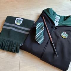 ハリーポッター スリザリンセット(ローブ、杖、マフラー、ネクタイ