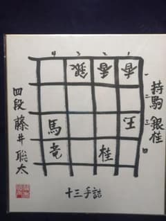 ☆藤井聡太六冠 直筆色紙 四段時代 本物 落款有り 【本品この世に1枚