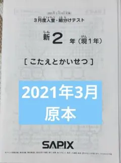 2026年最新】sapix 入室テスト 新2年の人気アイテム - メルカリ