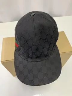 美品］Gucci ブラック GGパターン キャップ - メルカリ