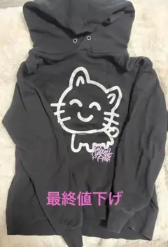 nqrse なるせ かえってきたねこ パーカー 黒 - メルカリ