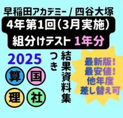 2026年最新】四谷大塚 組分けテスト 4年の人気アイテム - メルカリ