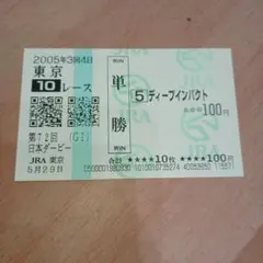 2026年最新】馬券 新馬戦 ディープインパクトの人気アイテム - メルカリ