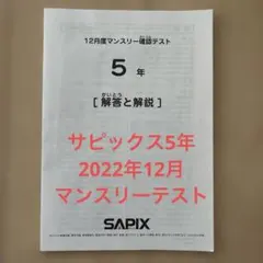 2025年最新】SAPIX5年テストの人気アイテム - メルカリ