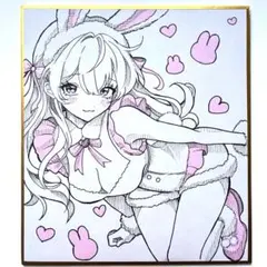 チ*ん様 1. オリジナル手描きイラスト バニーガール イラスト アナログ