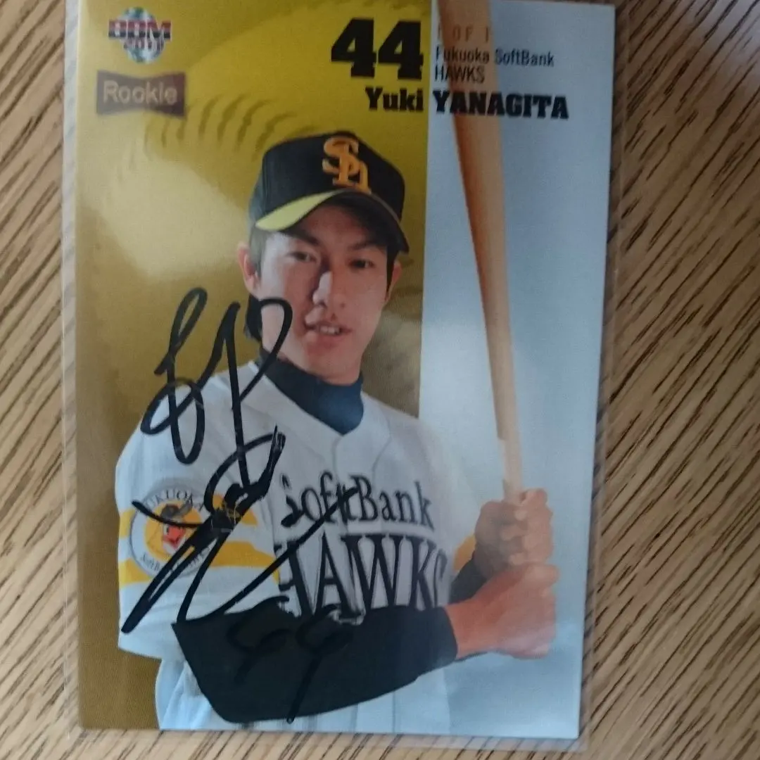 BBM 2016 ホークス FLY ON 柳田悠岐 直筆サインカード 10シリ