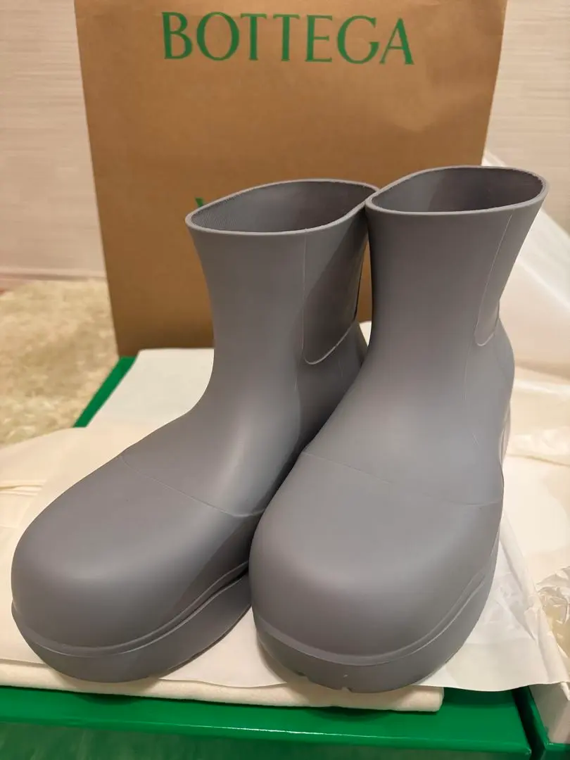 ❣️新品 ボッテガ❣️ パドル グラス グリーン ロング レインブーツ 24cm