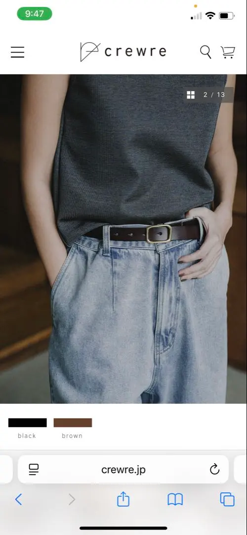 2026年最新】crewre ボタンスタッズレザーベルトの人気アイテム - メルカリ