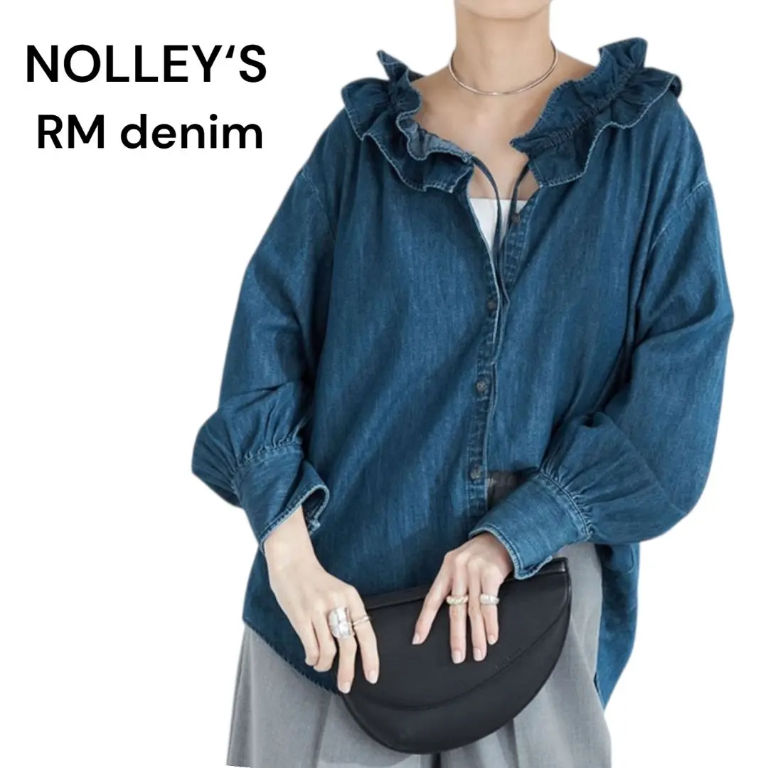 2026年最新】RiE miller フリルギャザーデニムブラウスの人気アイテム