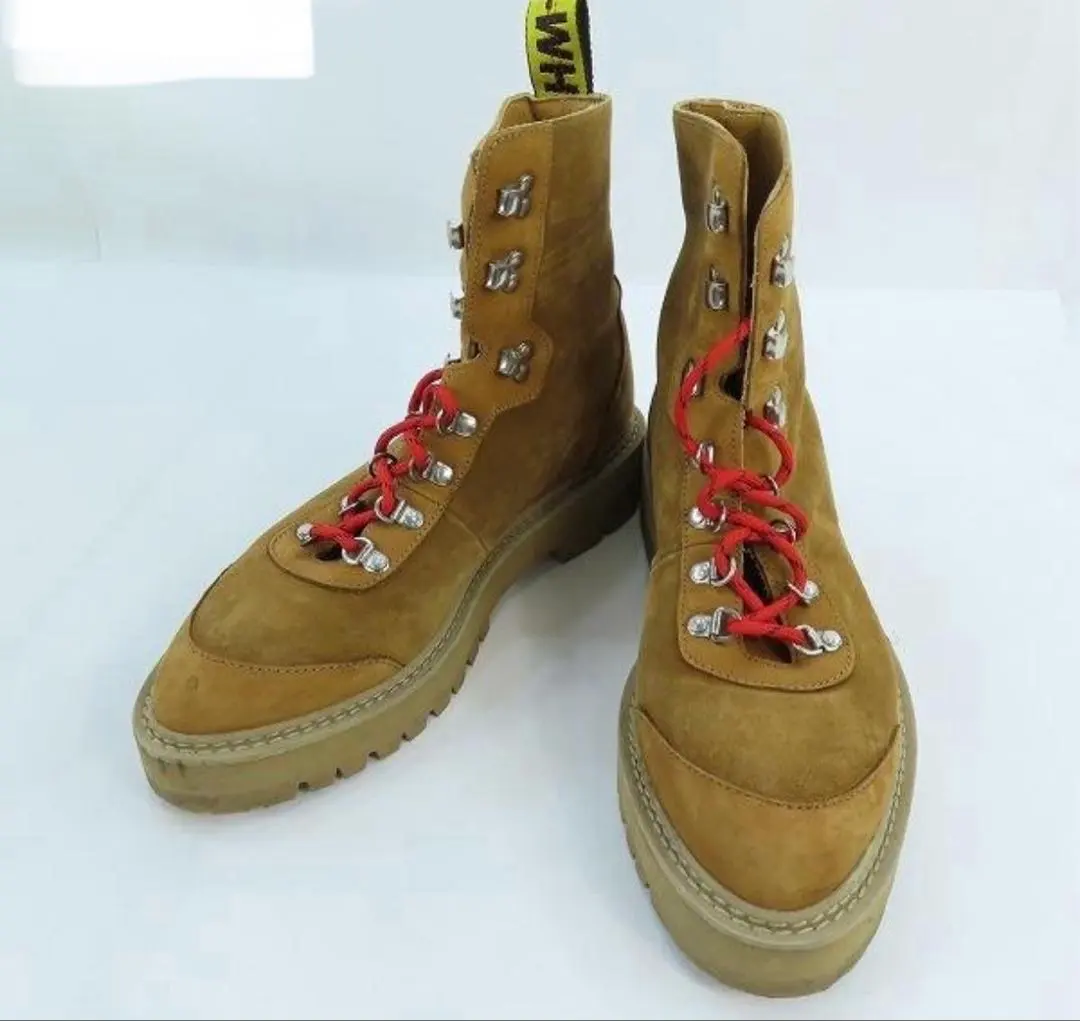 2026年最新】OFF-WHITE オフホワイト HIKING BOOTS BLACK ブーツの人気