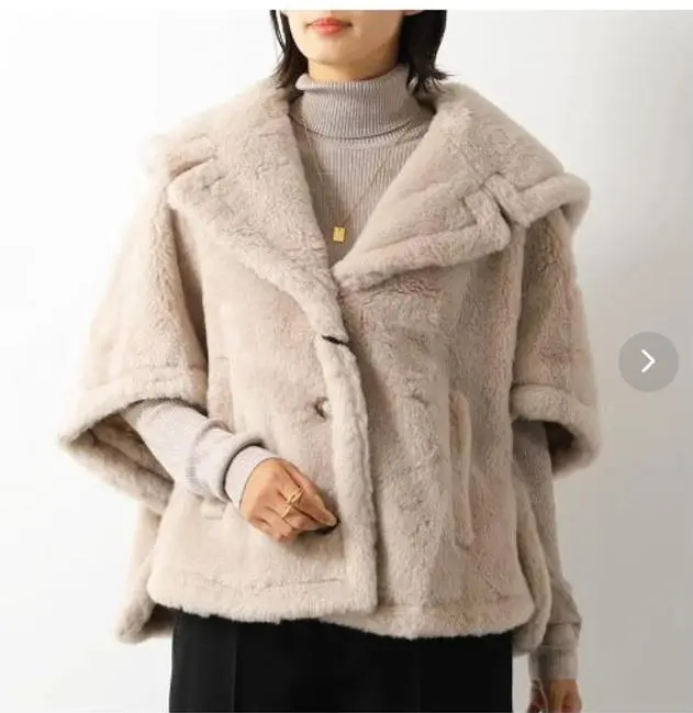 2026年最新】Max Mara カラー：ベージュ系 ポンチョ・ケープコートの