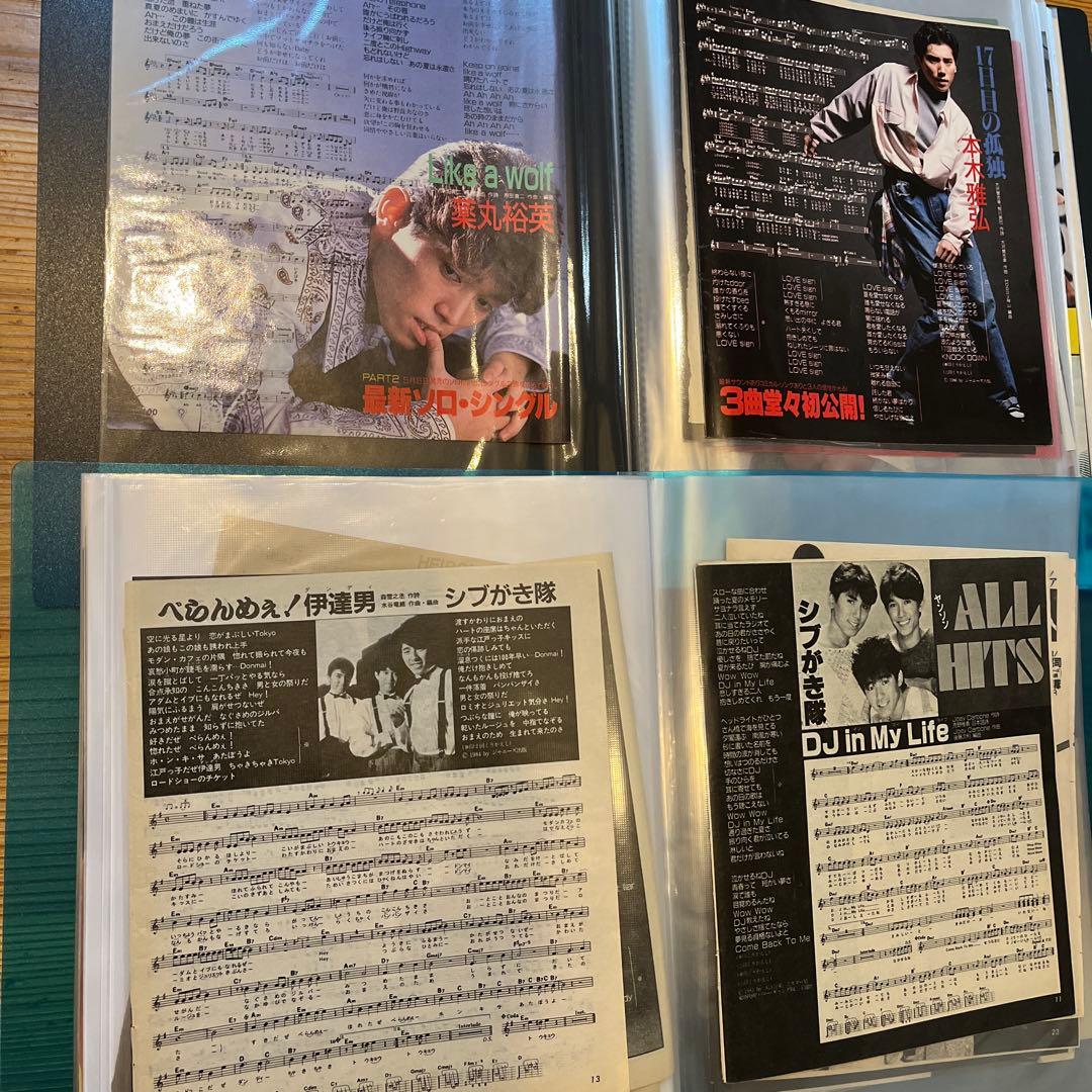 シブガキ隊 雑誌切り抜き ファイル2冊 大量 超レアヤンソン♪ 他