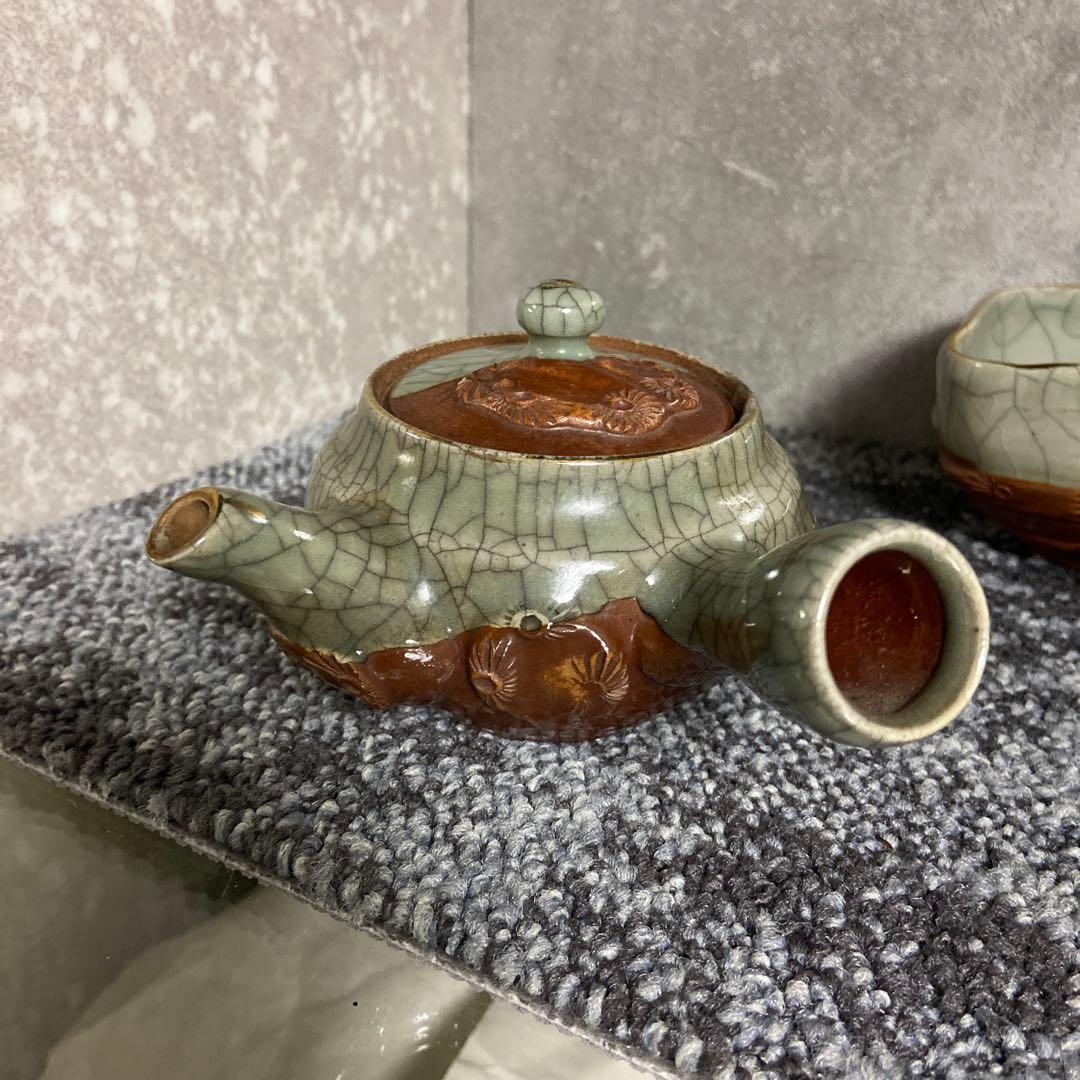 相馬焼 相馬幸山 相馬吉忠 茶器揃い 煎茶揃い 茶器セット 宝瓶 湯