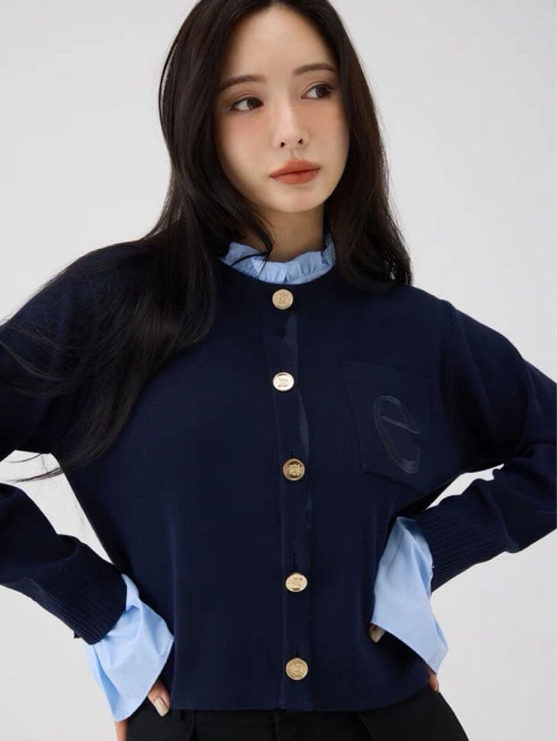 在庫少eimy istoire attached collor ニットジャケット - メルカリ