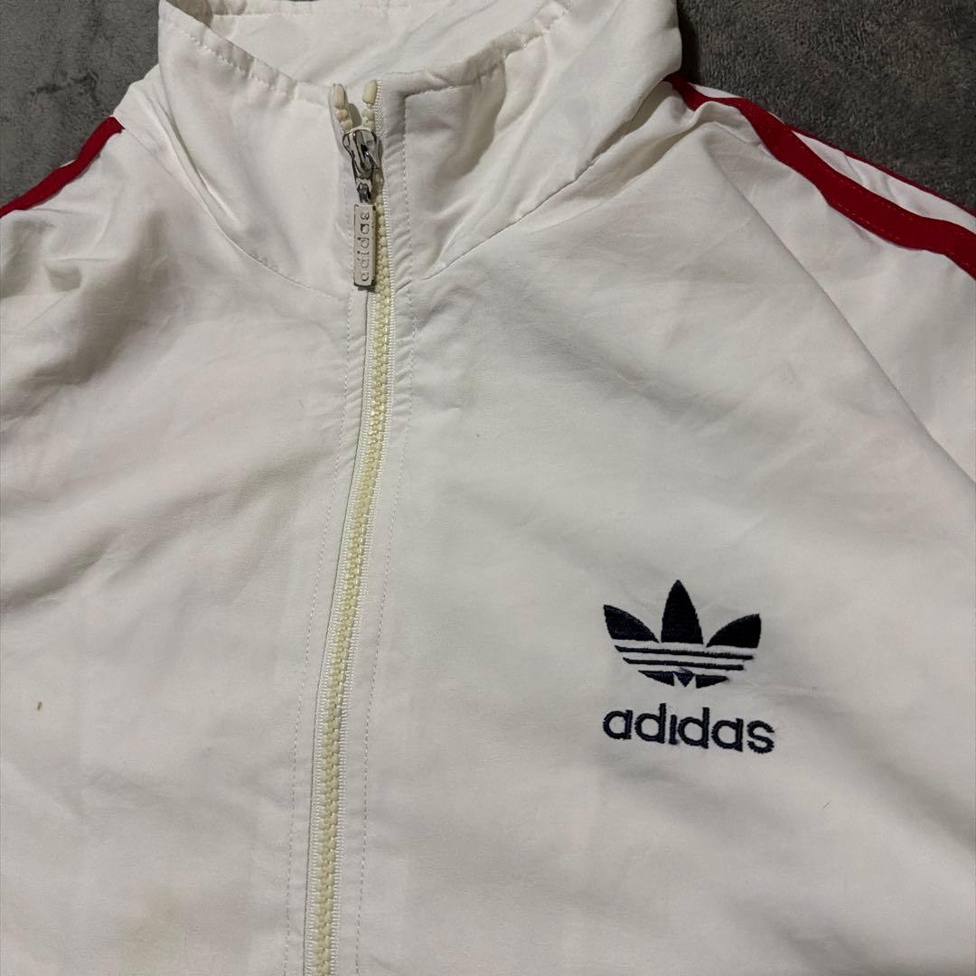 90s 万国旗タグ アディダス ナイロンジャケット トラックジャケット