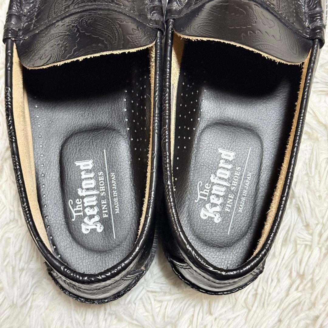 未使用級✨KENFORD ケンフォード ペイズリー レザー ローファー K004