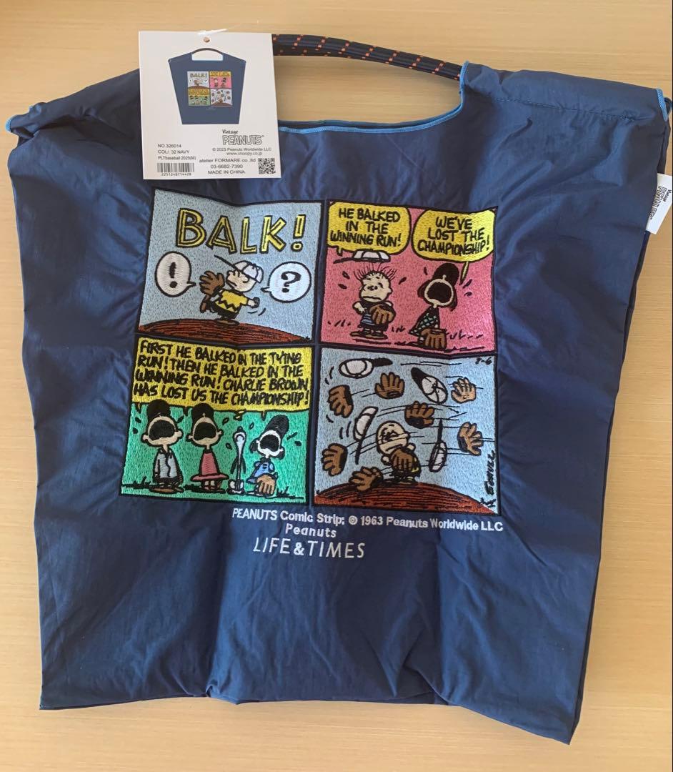 ボールアンドチェーン　スヌーピー　西宮限定　トートバッグBaseball 柄 📣 【 #PLToriginal 】 ＼5th Anniversary！／ Ball&Chain（ボール