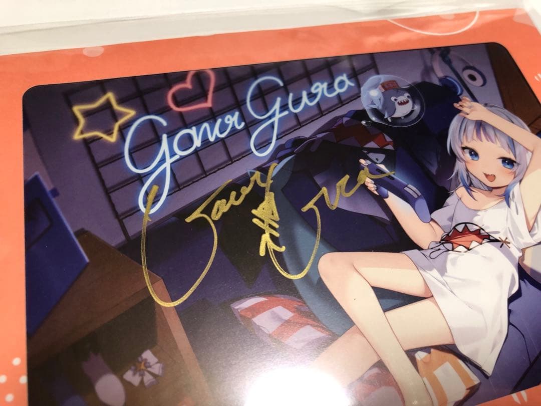 直筆サイン がうる ぐら Gawr Gura ホロライブ 誕生日 ポストカード