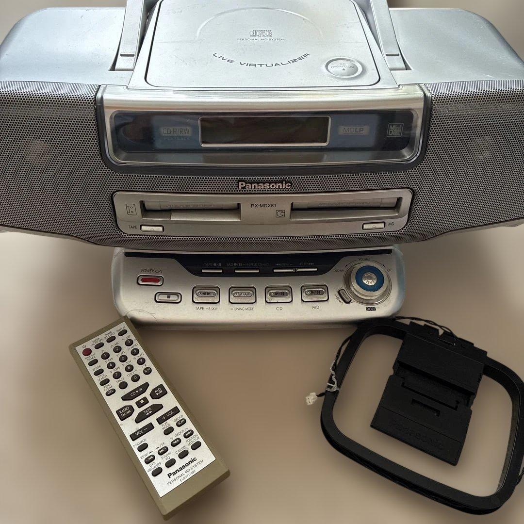 Panasonic⭐︎CD・MD・カセットプレイヤー RX-MDX81 - メルカリ
