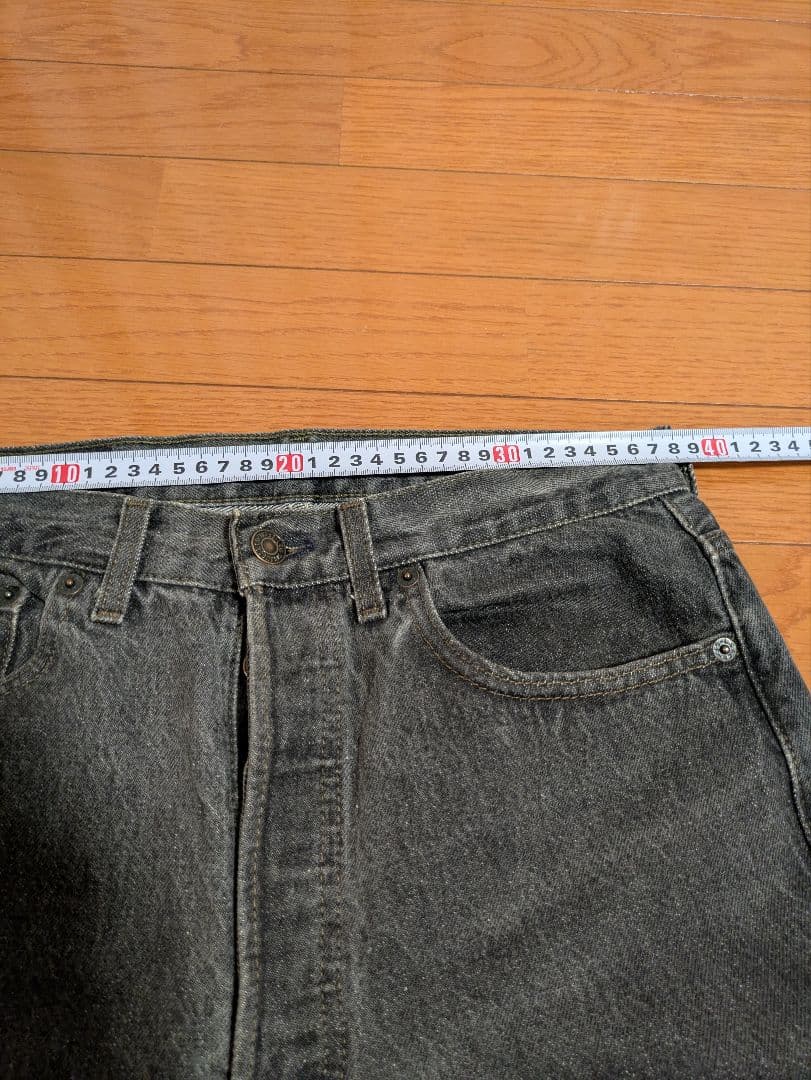 USA Levi's 501 赤文字 先染めブラックデニム W31 L36 - メルカリ