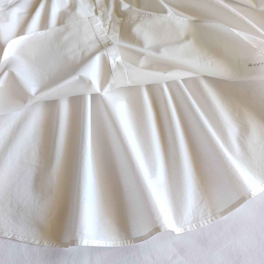 バスコ ハドゥ プルビオ 立襟 フリル ホワイト シャツ ブラウス インド