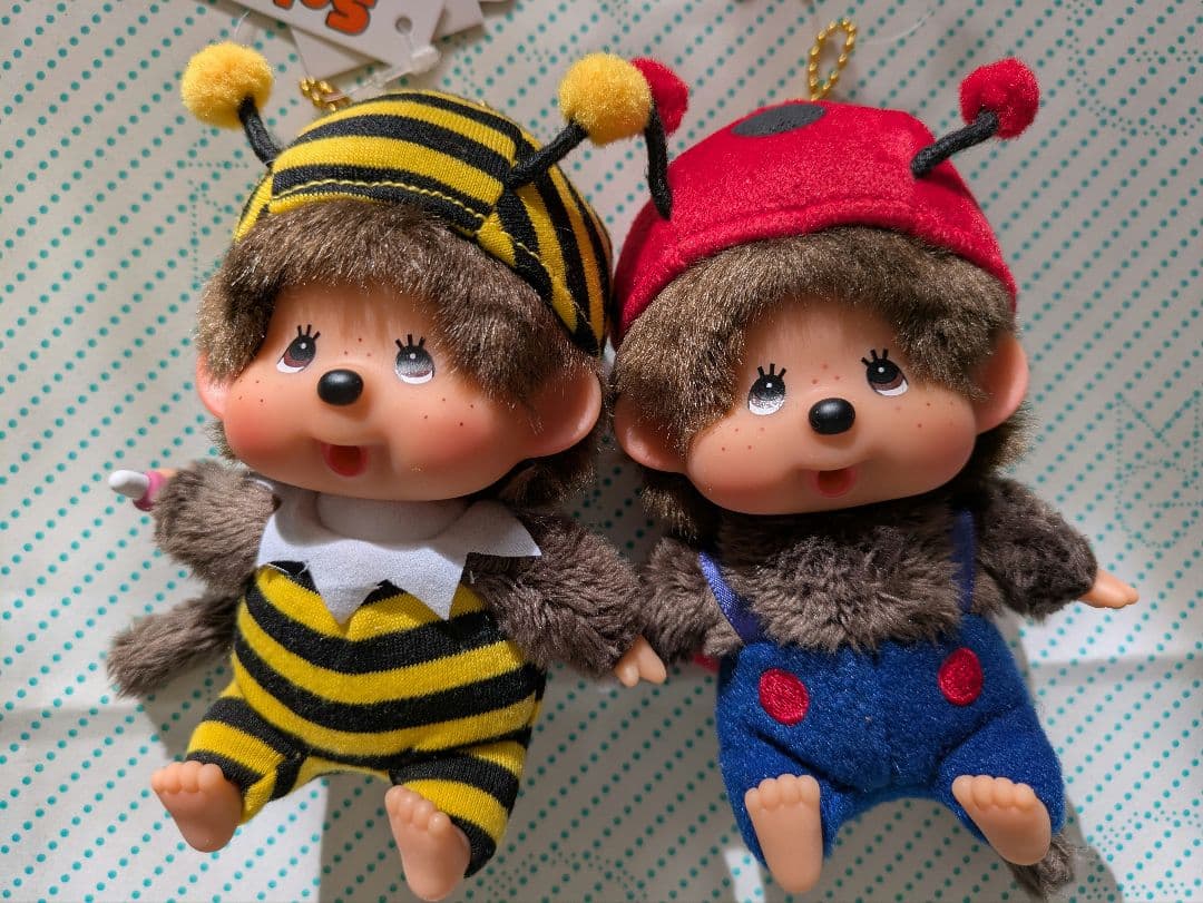 モンチッチ　顔でかモンチッチ　みつばち&てんとう虫 📣新商品告知！ 「モンチッチ 顔でかSSキーチェーン てんとう虫