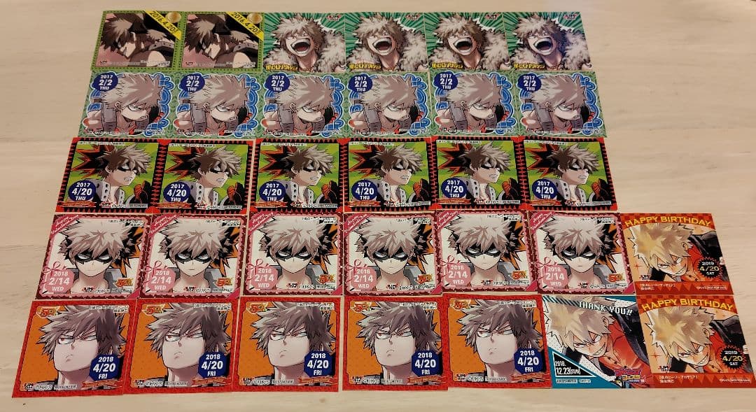 ヒロアカ　爆豪勝己365日ステッカーまとめ売り 僕のヒーローアカデミア ヒロアカ 365日 ステッカー 爆豪 切島 - メルカリ