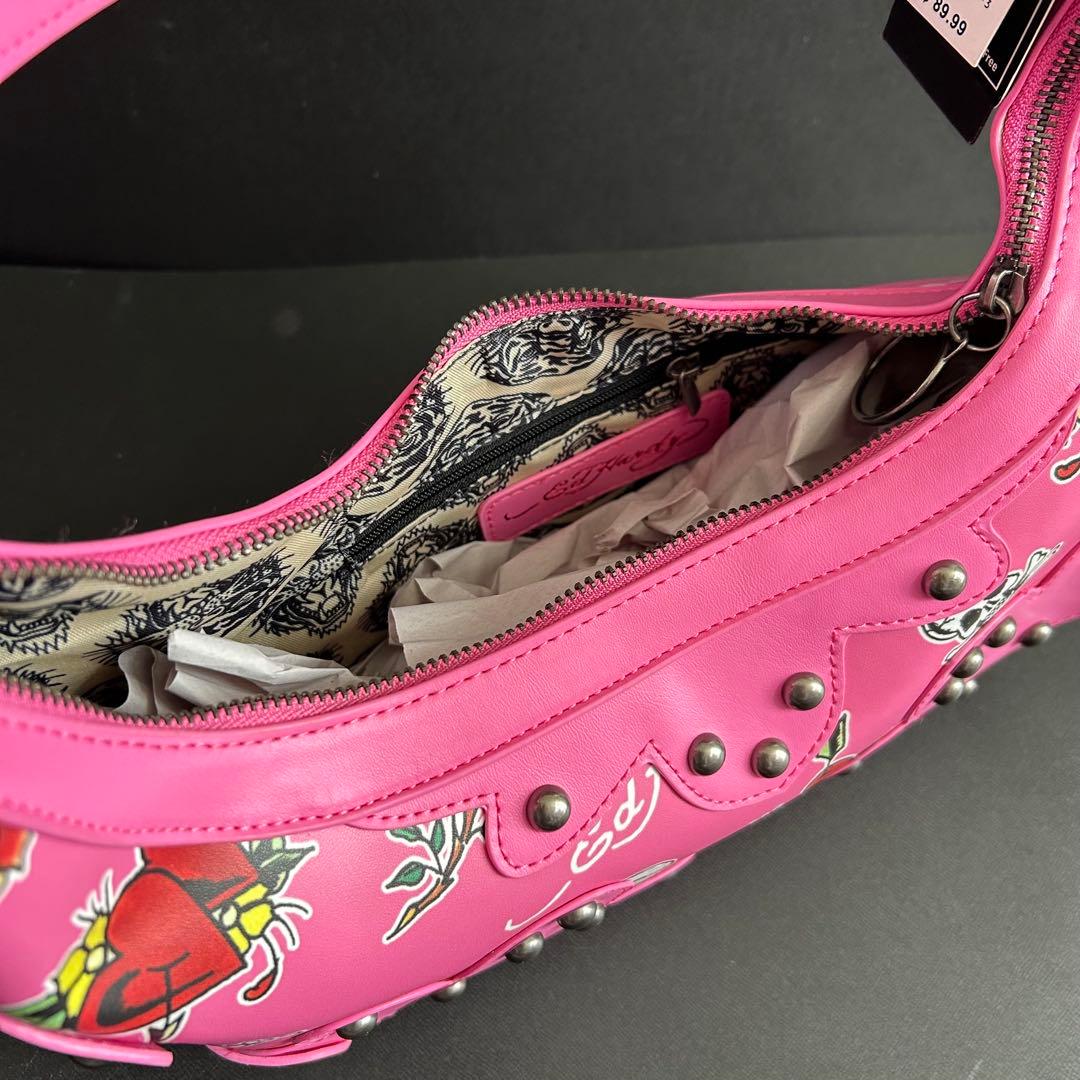 新品】Ed Hardy エドハーディー スカル ハンドバッグ y2k ピンク