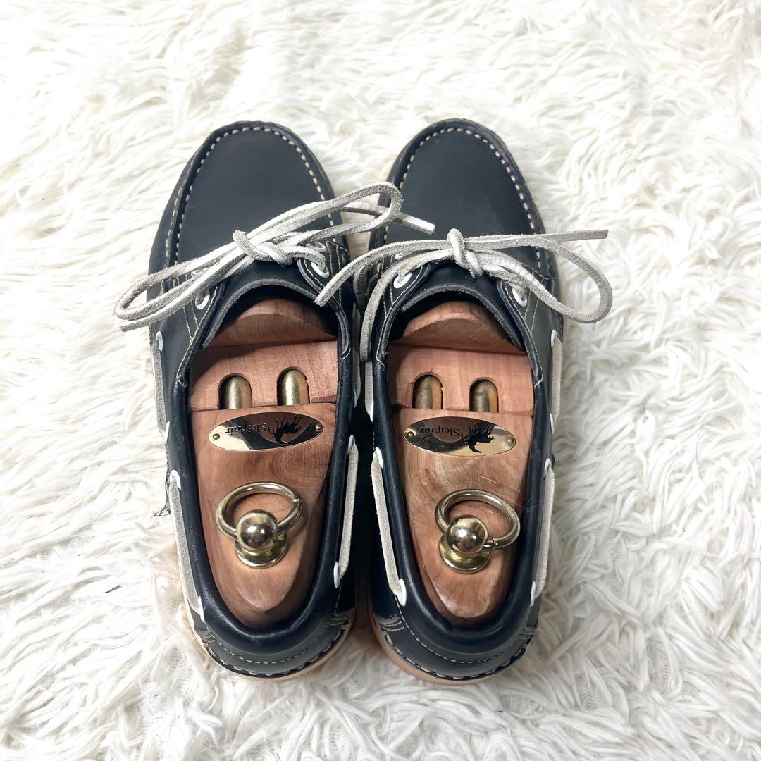 【美品】 パラブーツ デッキシューズ BARTH ネイビー 24.5cm