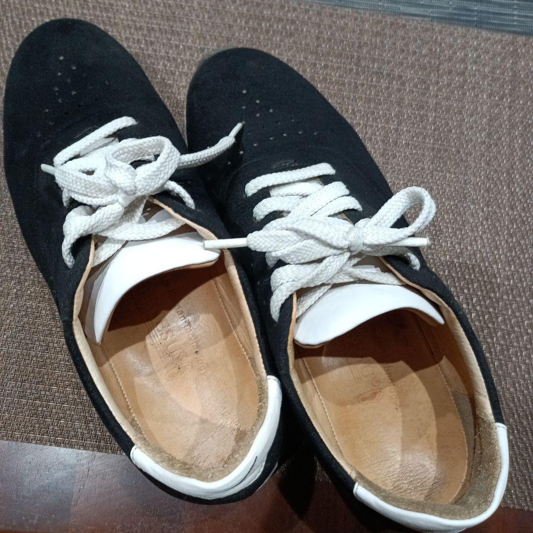 ベネシュブラック スエード 運動靴 スエードコンビスニーカー ブラック | shoes-klimt