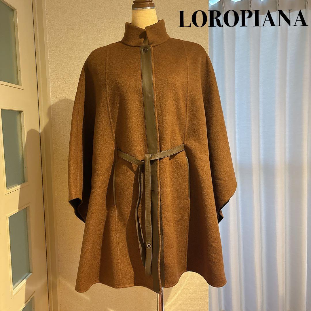 ゆ*ん様 美品 ロロピアーナ カシミヤ ザルツブルグ レザー ケープコート ブラ 3084000560013401_01_6688w.jpeg