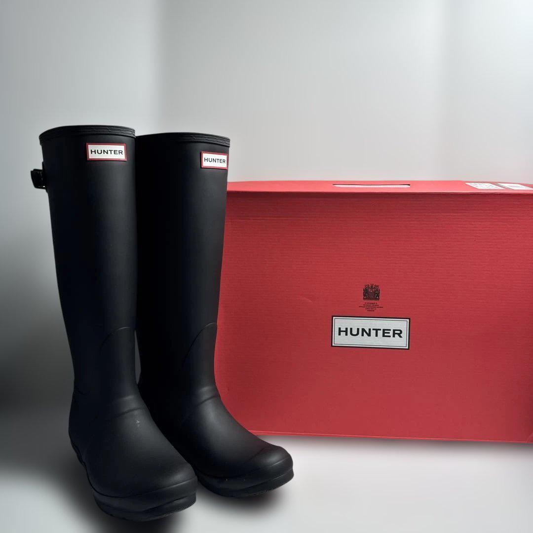HUNTER レインブーツ ロング WFT1001RMA 25.0cm ブラック