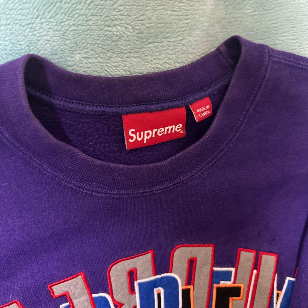 SUPREME カラフルロゴ 紫トレーナー - メルカリ