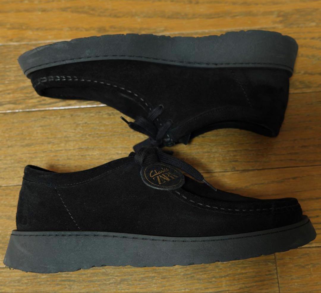 CLARKS X ZARA レザーシューズ ワラビー 41 26.5cm 黒