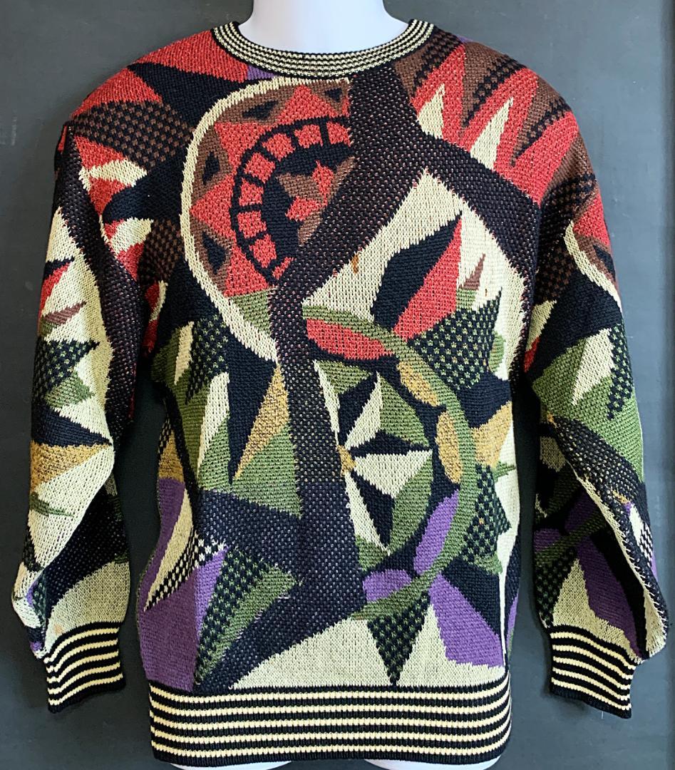 FICCE UOMO セーター マルチカラー 幾何学アート柄 - メルカリ