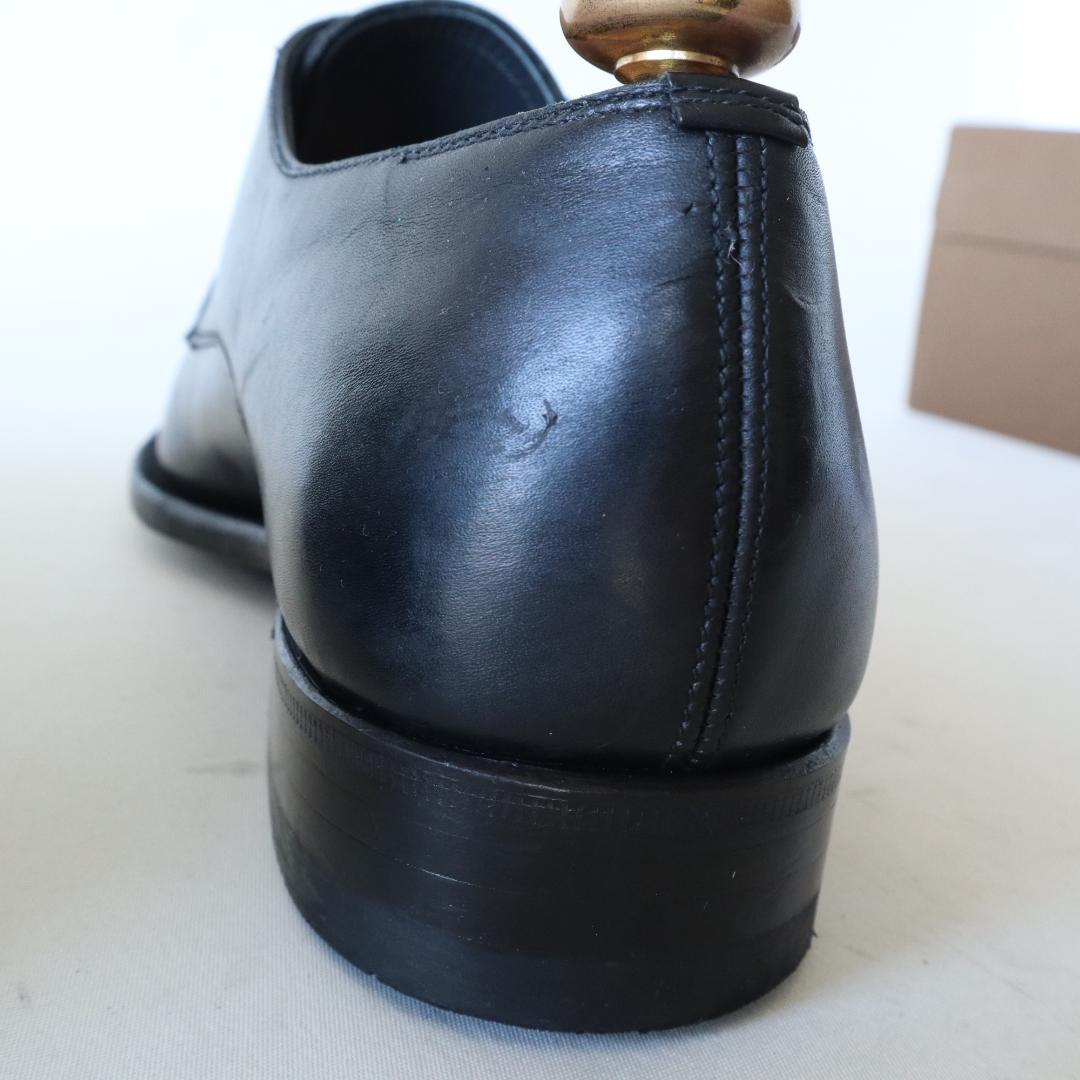 美品　バーバリー　大塚製靴　外羽根プレーントゥ　黒　25.5cm EEE