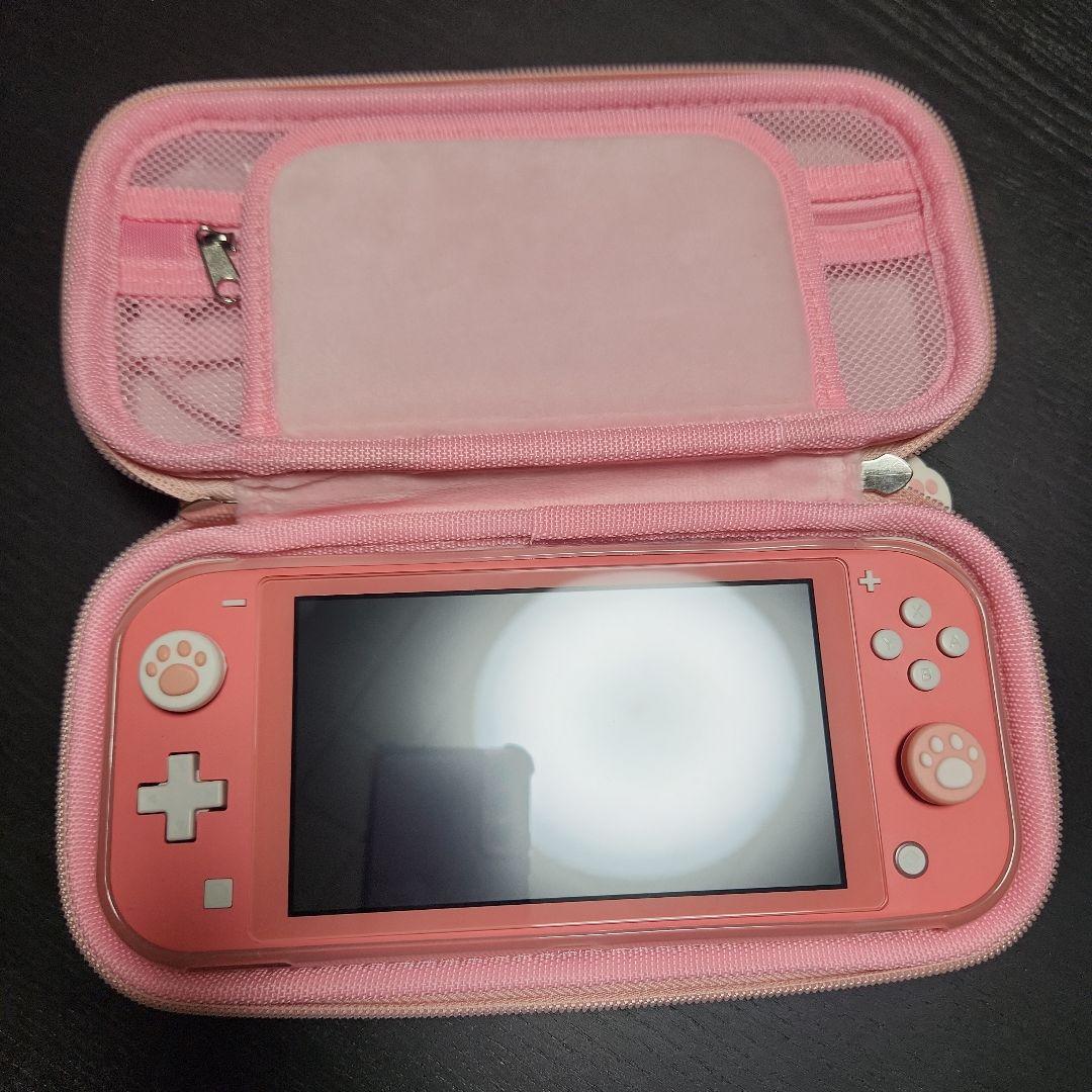 Switchライト ケース カバー付き コーラルピンク - メルカリ
