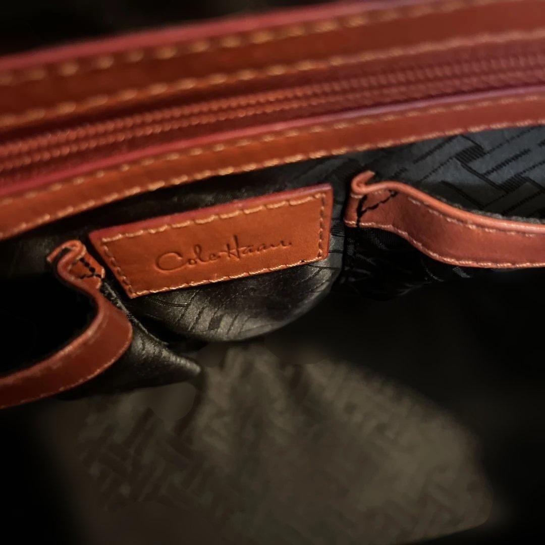 コールハーン☆オレンジ系カゴトートバッグ 美品 20日まで特価