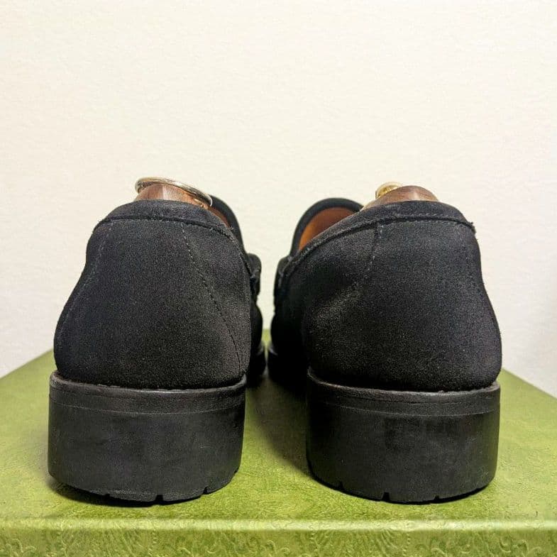 マカン様 専用 GUCCI ホースビットローファー スエード 黒 41 1/2