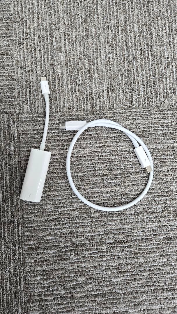 Apple 純正 USB-C Thunderbolt 2 変換アダプタ＆ケーブル Apple純正 3（USB-C）ー Thunderbolt 2アダプタ - アスクル