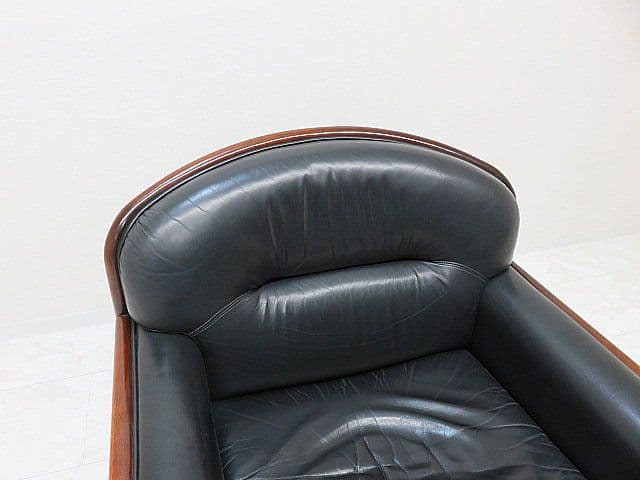 カンディハウス 「クイーン」総革パーソナルソファ 1人掛けソファ/1P